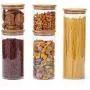 EZOWare Airtight Glass Food Storage Jars Canister/Kitchen Container Set with Natural Bamboo Lids - Set of 5 EZOWare Airtight Glass Food Storage Jars Canister/Kitchen Container Set with Natural Bamboo Lids - Set of 5
