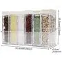 Kitchen Seasoning Boxes Bottles Jars Plastic Spice Lid Storage Organizer Sugar Pepper Layers Box Home Organization Accessories,Brown