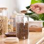 Glass Sealed Jars, Moisture-Proof Kitchen Food Containers, Storage Spices/Coffee Beans/Oatmeal/Pasta