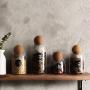 Creative kitchen tea storage bottles glass candy Jars with cork lid spices Sugar coffee container receive Organizer Cans,500ml