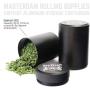 Masterdam Stash Jars - Aluminum Storage Canisters -Airtight, Smell Proof (Black)