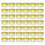 LONGWAY 0.1 Oz (3g) Muticolor Small Plastic Jars with Lids | Mini Empty Lotion Containers - for Travel Cream Samples, Lip Balm & BPA Free (Pack of 42, Yellow)