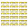 LONGWAY 0.1 Oz (3g) Muticolor Small Plastic Jars with Lids | Mini Empty Lotion Containers - for Travel Cream Samples, Lip Balm & BPA Free (Pack of 42, Yellow)