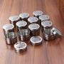 TOPBATHY 10 Pcs Stainless Steel Spice Jars Magnetic Spice Tins Lightweight Storage Containers Herb Seasoning Storage Holders (Brightness)