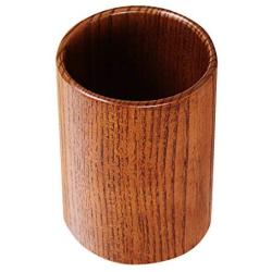 Round Wooden Kitchen Utensil Storage Jar Cutlery Holder Caddy Tidy Dining Table, 3 L