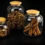 Cabilock Glass Food Storage Containers with Bamboo Lids Clear Storage Jar for Candy Spice Seasoning 900ml Cabilock Glass Food Storage Containers with Bamboo Lids Clear Storage Jar for Candy Spice Seasoning 900ml
