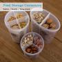 Food Storage Containers Plastic with Lids Airtight Bpa Free Large, Cereal Storage Containers Dispenser Cookie Jar for Kitchen Pantry Organization Canister Candy Bulk, 3 Pieces, 1.5L/2.5L