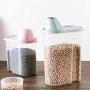 JAY-LONG Airtight Food Container, Cereal Dispenser for Dry Food, Food Dispenser, Multifunctional Handheld Kitchen Storage Jar, Breakfast Cereal, Candy & Meals Storage,Pink