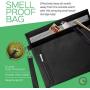 Smell Proof Bag Double Lock Protection Guard Stash Container Water Resistant Odor Scent Eliminator Storage Case For Herbs Coffee Tea Oils and Smelly Accessories (12 x 9)