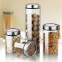 Glass Sealed Jars, Kitchen Household Grain Storage Tanks, Storage Of Spices/Coffee Beans/Oatmeal/Pasta