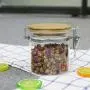 77L Food Storage Jar, 18.58 FL OZ (550 ML), Glass Food Storage Jar with Airtight Seal Bamboo Lid, Snap-Fit White Glass Food Storage Canister for Serving Tea, Coffee, Spice and More 77L Food Storage Jar, 18.58 FL OZ (550 ML), Glass Food Storage Jar with Airtight Seal Bamboo Lid, Snap-Fit White Glass Food Storage Canister for Serving Tea, Coffee, Spice and More