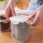 Storage Container With Flip Top Lid,Food Storage Tank With Scale,Cereal Storage Container Superimposable,Sealed Leakproof,Save Space,Durable,Heat Resistant And Cold Resistant,240ML