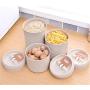 Mini Spice Jars Creative wheat straw kitchen snack storage box storage tank