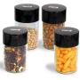 Tightvac - 1 oz to 6 ounce Airtight Multi-Use Vacuum Seal Portable Storage Container for Dry Goods, Food, and Herbs - Black Cap & Body
