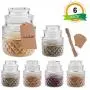 Glas Lebensmittel-Aufbewahrungskannen mit festen Deckeln für Küche oder Badezimmer – Lebensmittel, Kekse, Cracker Aufbewahrungsvasen – 35 oz (Set of 6)