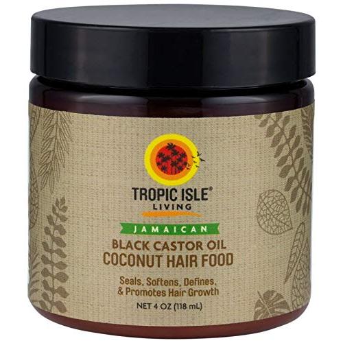 Tropic Isle Living Coconut Jamaican Black Castor Oil Hair Food 4 oz