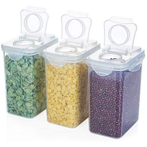 Plastic Sealed Jars, Kitchen Fresh-Keeping Food Containers, Storage Oatmeal/Beans/Fruit