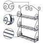 3-Tier Spice Rack Spice Jars Bottle Holder Storage Organizer goalBY Black