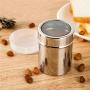 DUDDP Storage Spice lar set Stainless Steel Chocolate Shaker Powdered Sugar Sieve Cocoa Powder Filter Spice Jar Baking Tools Storage