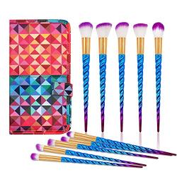 Makeup Brushes, Makeup Brush Set, MONOLED Premium Synthetic Makeup Brushes for Foundation Eye Face Eye Shadow Lip Concealer Liquid Powder Cream Blending Blush Cosmetics Brush Kit with Leather Bag