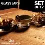 Kleine Mini Glasbehälter mit Tinndosen - 12er Set x 1 oz – Vielseitige leere Lagerbehälter
