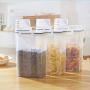 Kitchen Food Cereal Grain Rice Plastic Storage Case Container Storage Box,Clear