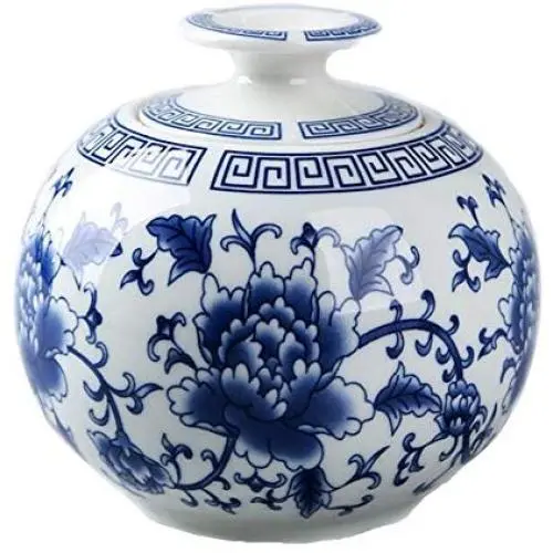 Chinesische Retro Blau und Weiß Porzellan Aufbewahrungsgläser/Teetassen – Gute Dekorationsobjekte