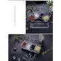 Klare Gewürzregal Gewürzbehältnisse, Acryl Gewürzbehälter Lagerbehälter mit herausnehmbaren Kondimentgläsern mit Deckeln und Löffeln – Set von 4