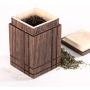 Canister Square Wooden Jar Paulownia Wood Tea Jar Sealed Tank Wood Storage Box Tea Jars Tea Caddy Tea Container