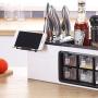 haixclvyE Kitchen Shelf Wall-Mounted Home Storage Condiment Jar Spice Rack Kitchen Spice Seasoning Storage Box Rack Shelf Home Organizer