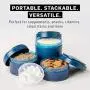 BlenderBottle ProStak Twist n Lock Storage Jars Expansion 2-Pak with Pill Tray, Black BlenderBottle ProStak Twist n Lock Storage Jars Expansion 2-Pak with Pill Tray, Black