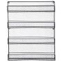 C-Easy 4 Tier Wall Mounted Spice Shelf Metal Spice Rack Organizer for Pantry Cabinet Door Spice Shelf Storage Cabinet, Kitchen Seasoning Rack, Spice Jars Bottle Holder, Black