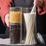 WLANGLX Airtight Speisebehälter Set mit Deckeln aus Robuster, BPA-Freier Edelstahl-Qualität zum Trockenhalten von Lebensmitteln – Ideal für Müsli, Mehl, Süßigkeiten und Snacks