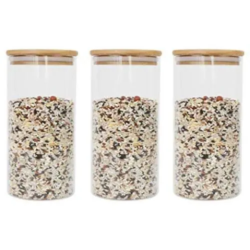 Glas-Lagerbehälter für Küche, durchsichtig, getrocknete Früchte, diverse Körner, Teebehälter, Essensdosen, versiegelt, klar