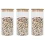 PPLK Glass Storage Tank Kitchen Transparent Dried Fruit Miscellaneous Grains Jar Tea Storage Bottle Food Sealed Cans,Clear,C