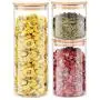 Ensemble de Réserves Alimentaires WANGLX ST - Bocaux en Verre Borosilicate Résistant à la Chaleur avec Joint Épaississant, Pots en Bois pour Fruits Secs/Bouteilles d'Apport, Rangement. Ensemble de Réserves Alimentaires WANGLX ST - Bocaux en Verre Borosilicate Résistant à la Chaleur avec Joint Épaississant, Pots en Bois pour Fruits Secs/Bouteilles d'Apport, Rangement.