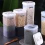 Transparent Plastic Storage Jars Kitchen Canisters Two Sizes Of Canned Sugar Coffee Biscuits Rice Baking Supplies 2Pcs