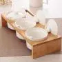 Kitchen seasoning box/Ceramic Condiment Storage Container with Pallet Salt jar Three-Piece Set
