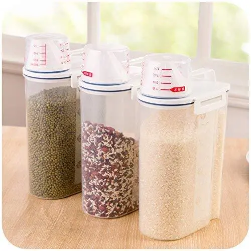 Silikonschalen-Set für Messbecher, Versiegelte Behälter für Hafer, Reis, Getreide – 3er-Set
