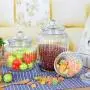 PPLK Glass Storage Tank Kitchen Transparent Dried Fruit Miscellaneous Grains Jar Tea Storage Bottle Food Sealed Cans,Clear,M PPLK Glass Storage Tank Kitchen Transparent Dried Fruit Miscellaneous Grains Jar Tea Storage Bottle Food Sealed Cans,Clear,M