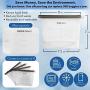Reusable Food Storage Bags Microwave and Freezer Safe Leakproof Steam and Boil Friendly Includes 4 Clear Quart Size Silicone Resealables and One Scrubbing Pad by Enviro-Savvy