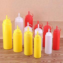 Pen Food - 8/12/16/24oz Squeeze Bottle Plastic Ketchup Mustard Bottles Multi-size Vinegar Seasoning Accessories Olive Oil Storage Jar