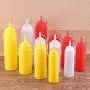 Essig- und Gewürz-Behälter – Pen Food – 8/12/16/24oz Squeezable Kunststoff-Ketchup- und Senf-Flaschen, mehrgrößige Essig- und Öl-Aufbewahrungsvorrichtungen