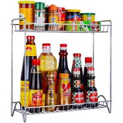 GBX Kitchen Cabinet Shelf Organiser,Shelf Racks Home Spice Rack Supplies Shelf Spice Jar Storage Rack Floor Storage Shelf Condiment Box Corner Frame