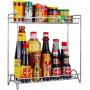 GBX Kitchen Cabinet Shelf Organiser,Shelf Racks Home Spice Rack Supplies Shelf Spice Jar Storage Rack Floor Storage Shelf Condiment Box Corner Frame