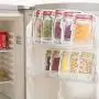 Wiederverwendbare Ziplock-Beutel, Glasbehälter-Beutel, Wiederverwendbare Snack-Beutel, Sandwiches Beutel, BPA-freie, undurchlässige, flache Gefrierbeutel zur Lebensmittel-, Reise- und Haushaltsorganisation (Set: 7 Stück)