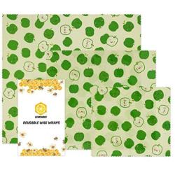 Beeswax Wraps For Food Reusable Assorted 3 Pack, Easy To Use And Clean, Eco Friendly beeswax Food Wraps - 1 Small, 1 Medium, 1 Large