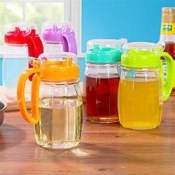 Kitchen Food Storage Jar Airtight Food Storage Kitchen Glass Jar Moisture-Proof Home Multi-Purpose Jam Bottle Cruet Glass Oiler Large Loading Bottle Seasoning Bottle (Color : Blue)