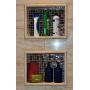 Baire Bottles - 16 Ounce Blue Plastic Bottles with Black Lotion Pumps - Organize Soap, Shampoo and Lotion - PET, Lightweight, No BPA, 6 Pack, including 6 Floral Labels