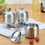 3 in 1 Stainless Steel Spice Condiment Seasoning Jar Box for Kitchen Salt Sugar